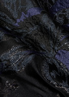 Talbot Runhof Floral-jacquard Woven Stole - Navy - One Size