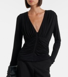 Sportmax Ruched crêpe top