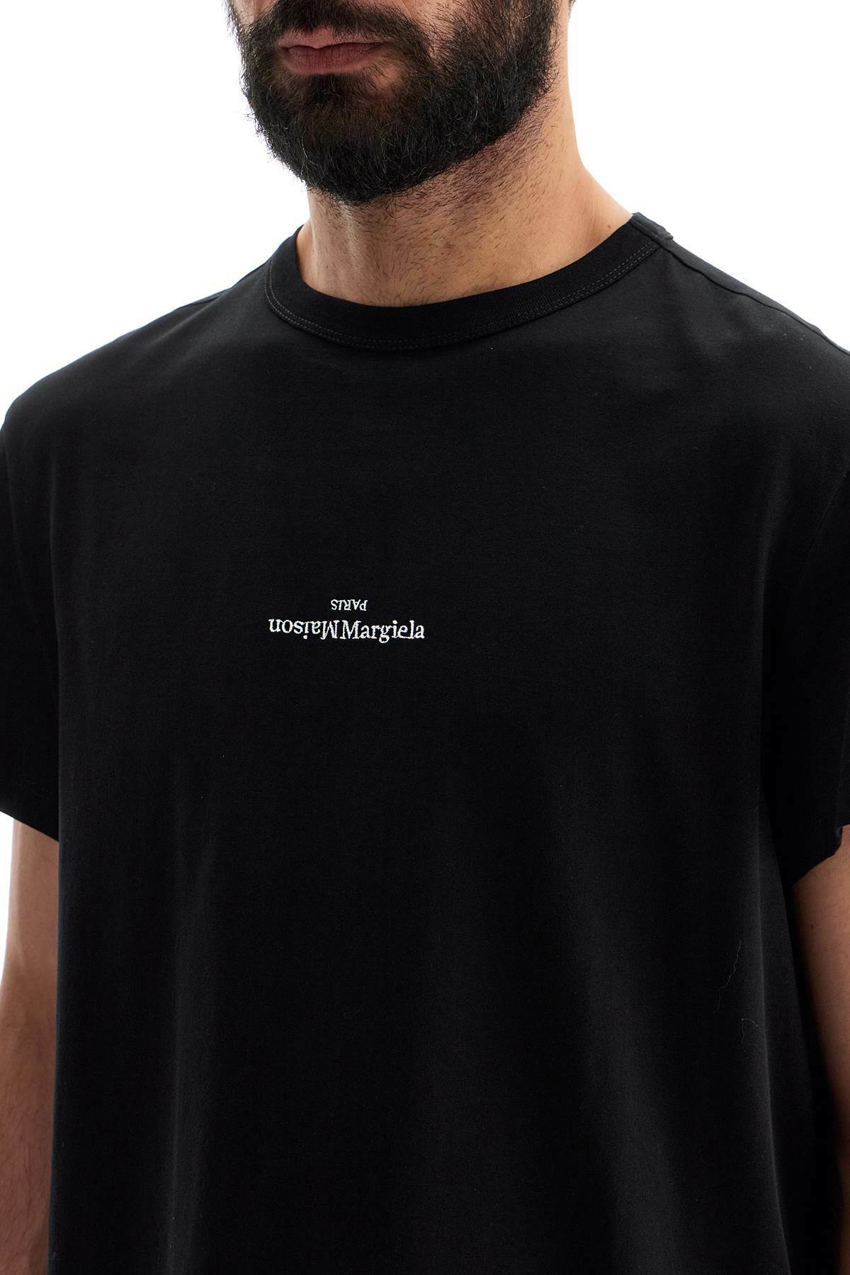 MAISON MARGIELA 'reverse logo t-shirt with Black Maison Margiela