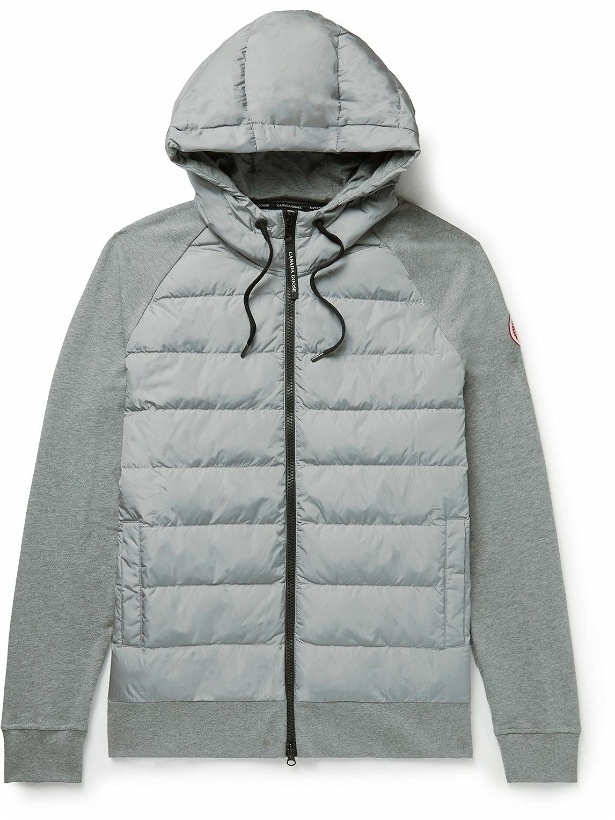Photo: Canada Goose - HyBridge Huron Quilted Shell and Cotton-Jersey Down Jacket - Gray