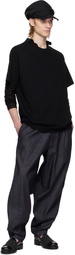 Y's For Men Black Logo Back Print T-shirt