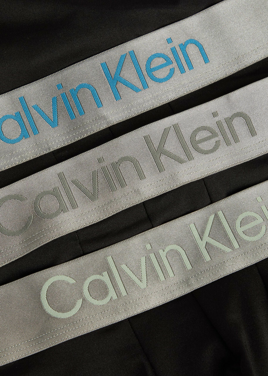 Calvin Klein Brushed Stretch-microfibre Trunks set of Three Black