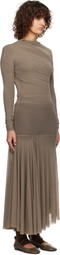 LEMAIRE Taupe Transparent Maxi Dress