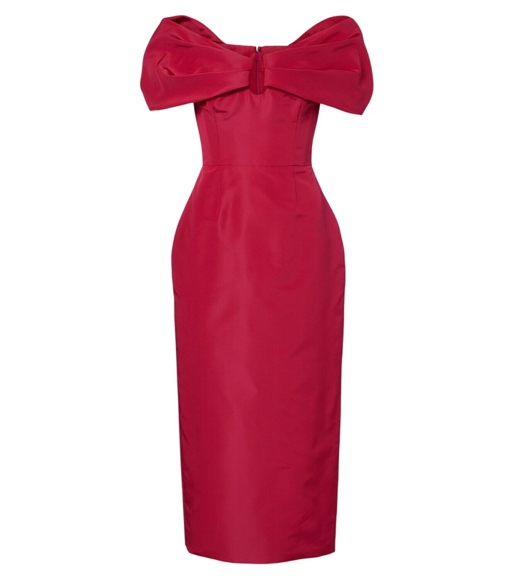 Photo: Carolina Herrera Off-shoulder silk faille cocktail dress