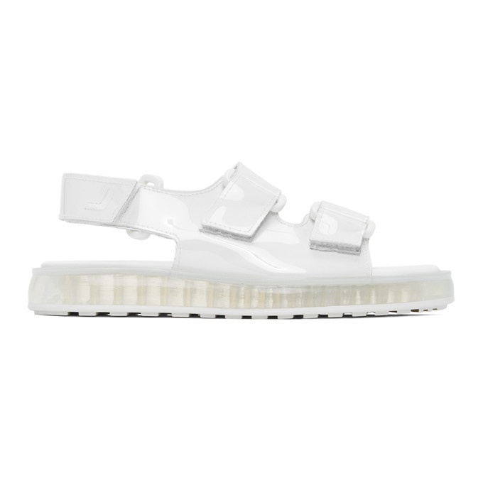 Gilda Crystal-Embellished PVC Sandals TRANSPARENT andf WHITE CRYSTALS | The  Webster