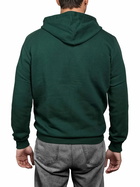 MC2 Saint Barth Man Green Zipped And Hooded Sweatshirt Mercer With St. Barth Embroidery