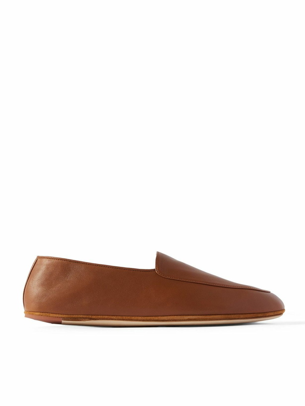 Photo: Loro Piana - Anton Walk Leather Loafers - Brown