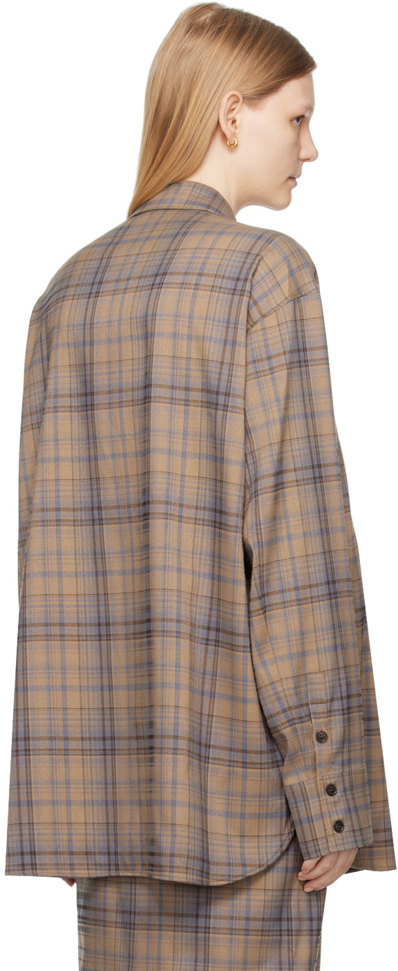 LOW CLASSIC Beige Check Shirt Low Classic