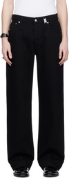 McQueen Black Wide-Leg Jeans