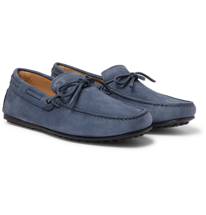 Photo: Tod's - City Gommino Nubuck Driving Shoes - Blue