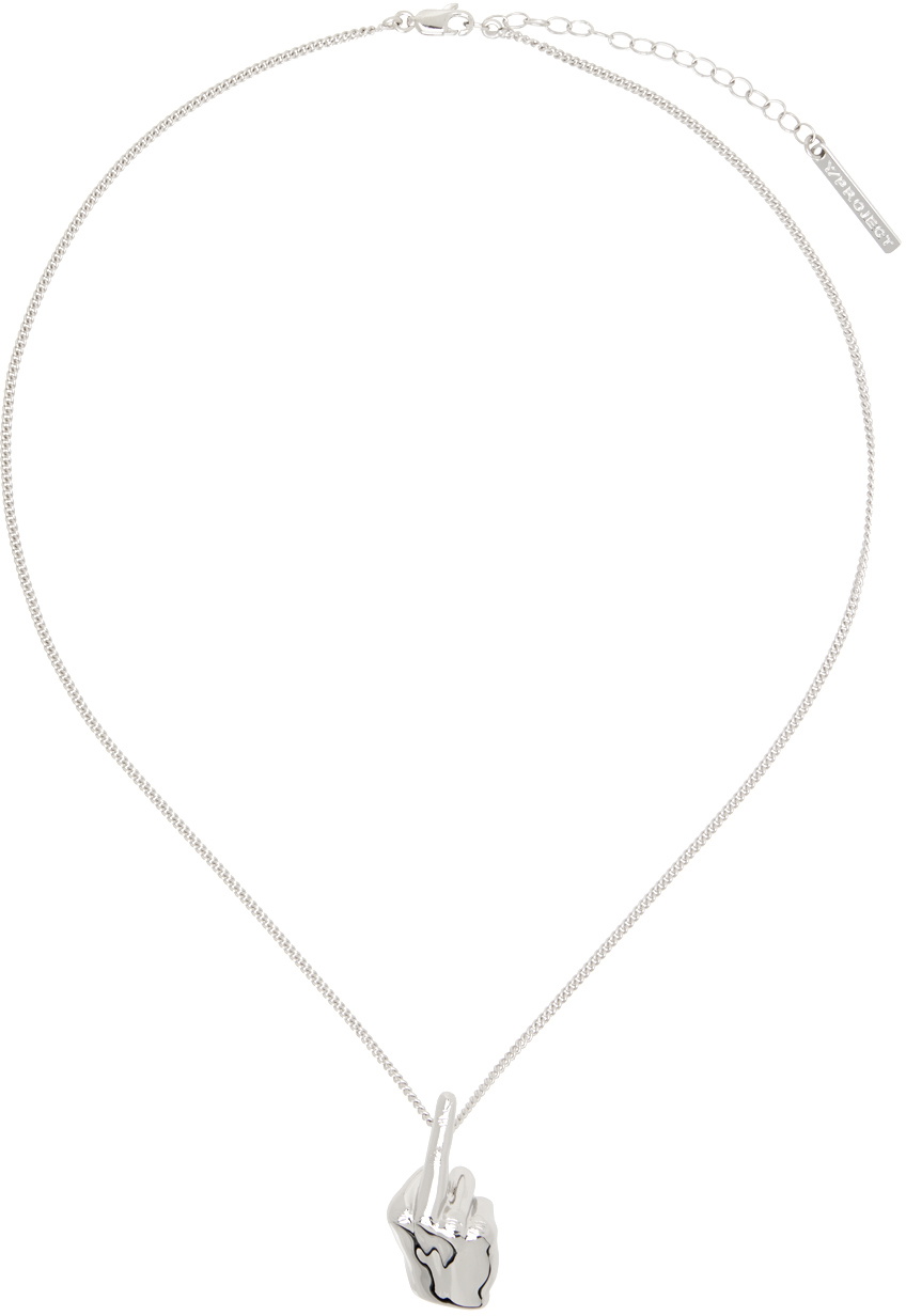 Y/Project SSENSE Exclusive Silver Maxi Y Necklace Y/Project