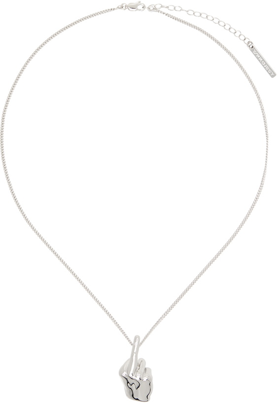 Photo: Y/Project Silver Mini Fuck You Pendant Necklace
