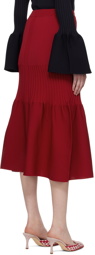 CFCL Red Fluted Skirt