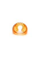 Crystal Haze Lucky Crystal-embellished Ring - Orange - One Size