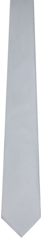 Photo: TOM FORD Gray Solid Twill Tie