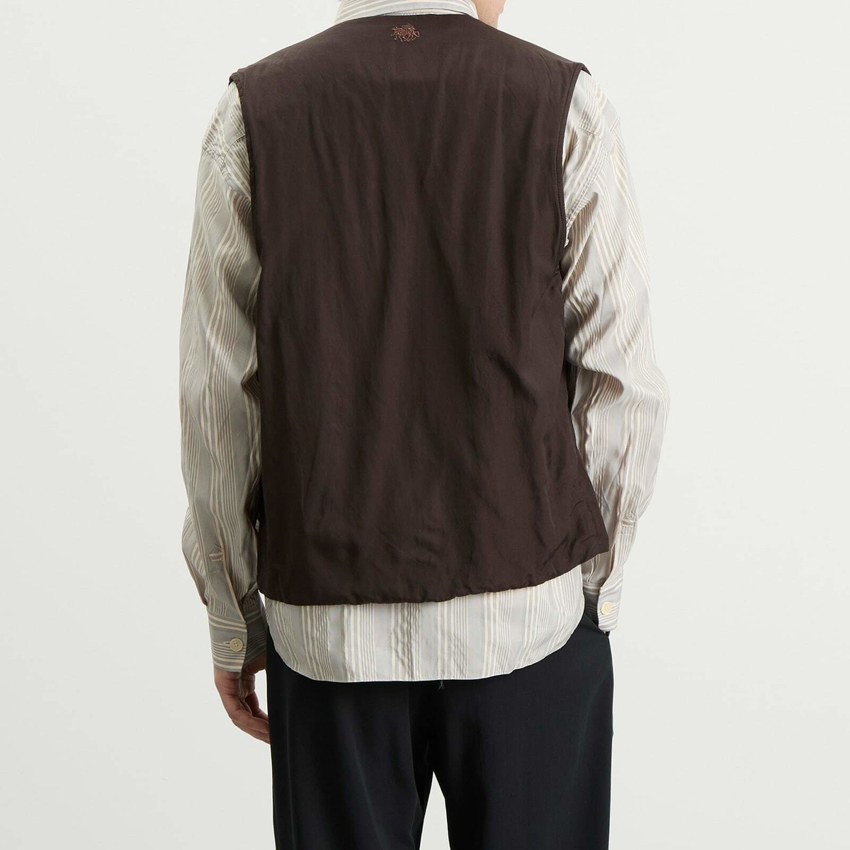 Ranra Men's Mill Viscose Cotton Vest in Black Coffee
