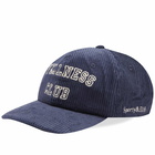 Sporty & Rich Wellness Club Corduroy Cap in Navy/Cream