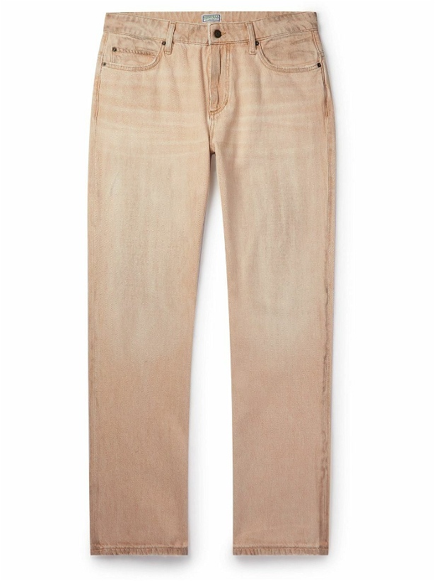 Photo: Guess USA - Tapered Distressed Jeans - Neutrals