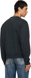 MM6 Maison Margiela Black Numeric Logo Sweatshirt
