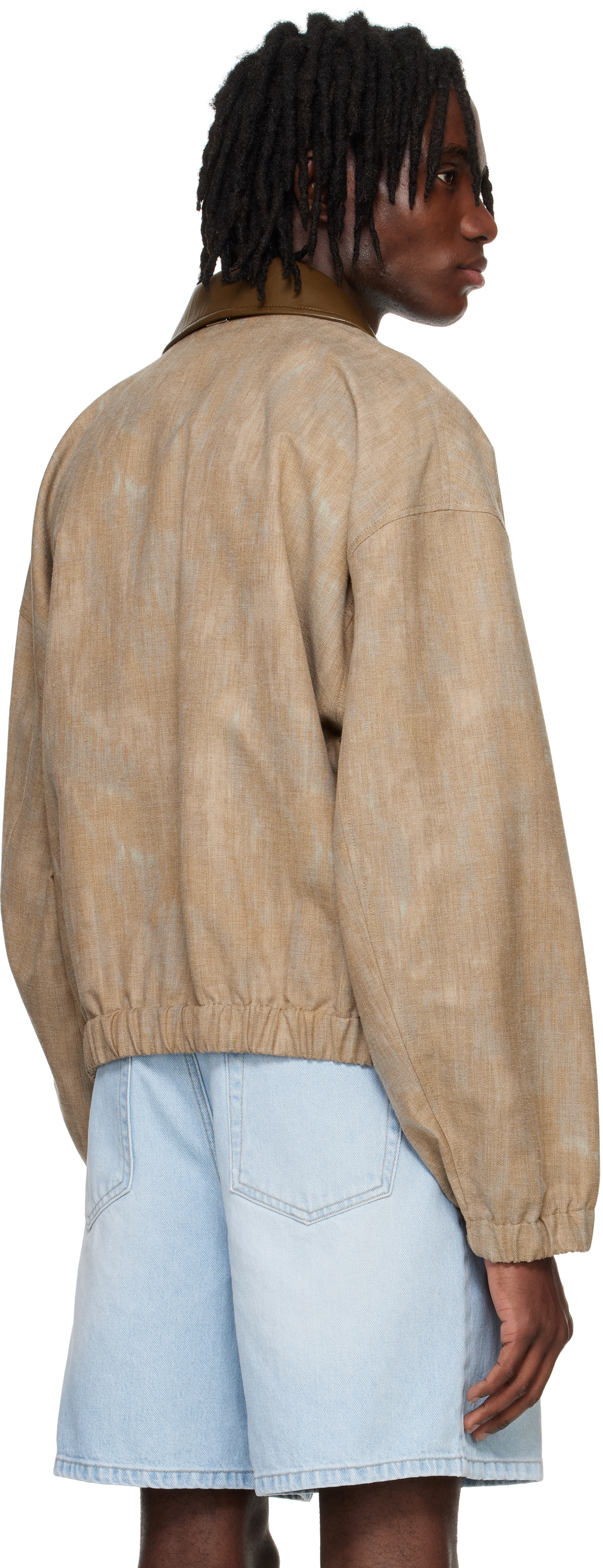 System Beige Speckle Bomber Jacket