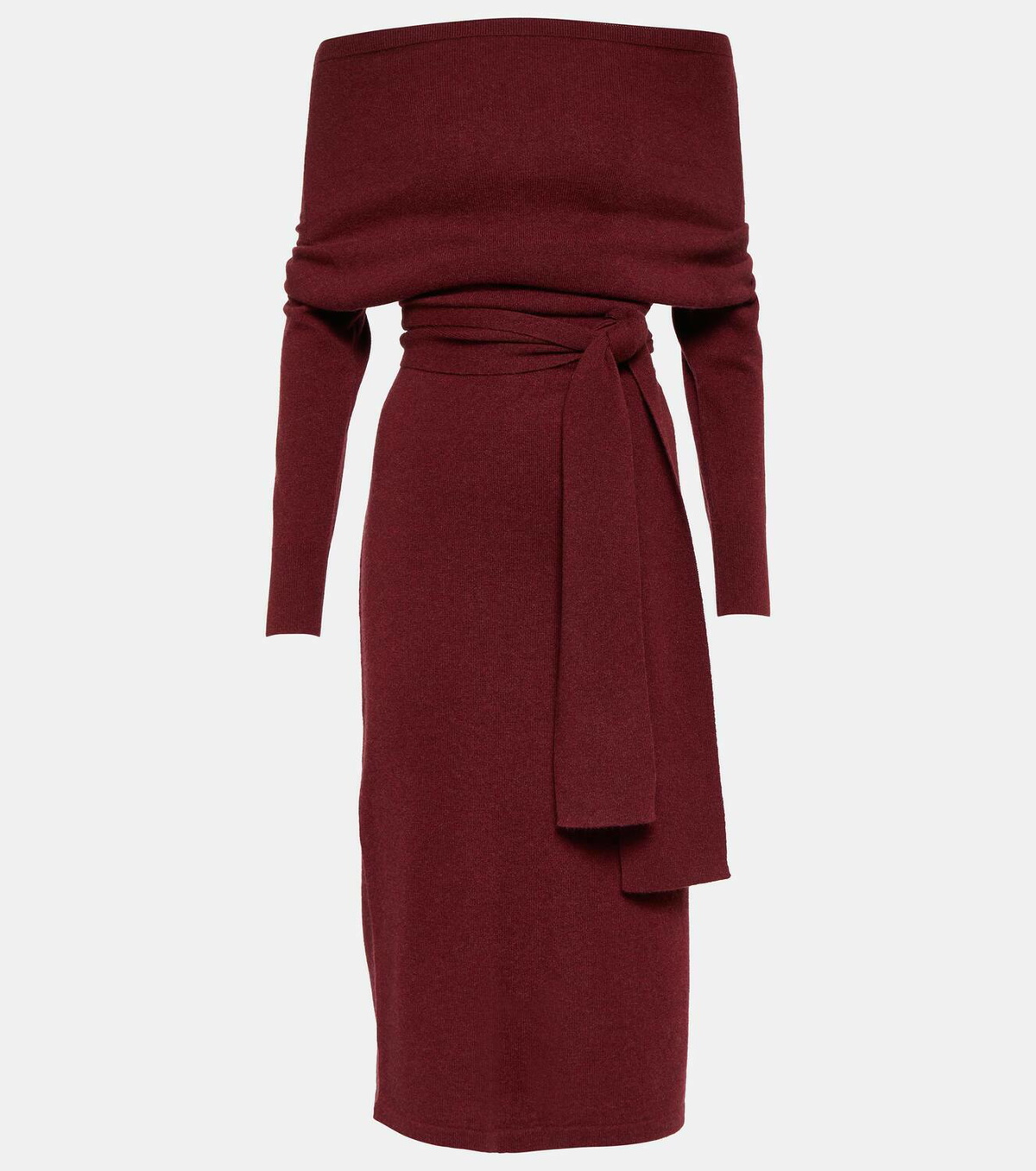 white dress top Living High | White Halter-Neck Maxi Dress With Long Sleeves
