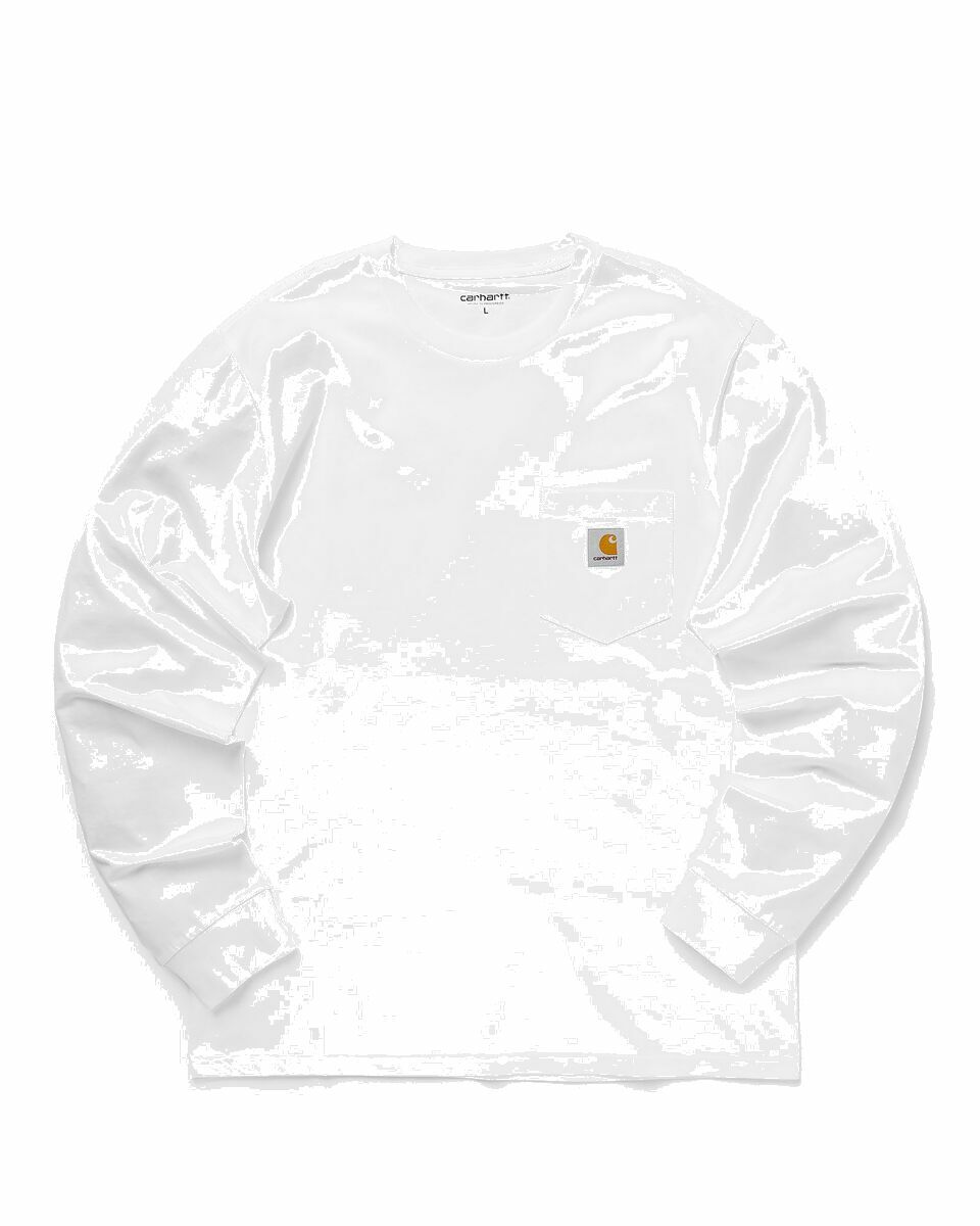 Photo: Carhartt Wip L/S Pocket T Shirt White - Mens - Longsleeves