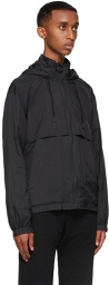 Paco Rabanne Black Hooded Windbreaker Jacket