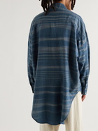 11.11/eleven eleven - Indigo-Dyed Merino Wool Shirt - Blue