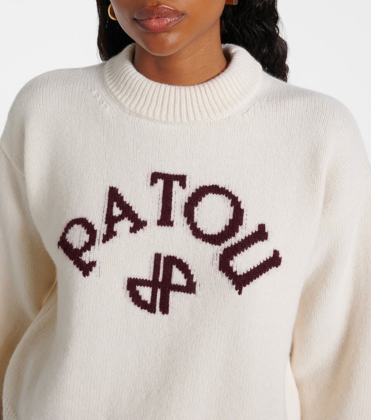 Patou Logo wool and cashmere sweater