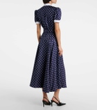 Rodarte Polka-dot silk twill midi dress