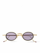 Jacques Marie Mage - Varda Oval-Frame Gold-Tone and Acetate Sunglasses