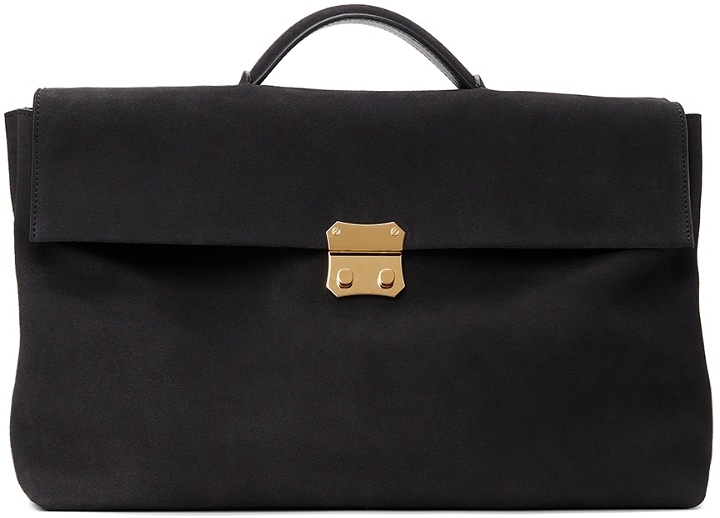 Photo: Ermenegildo Zegna Couture Brown Suede Foldable Briefcase