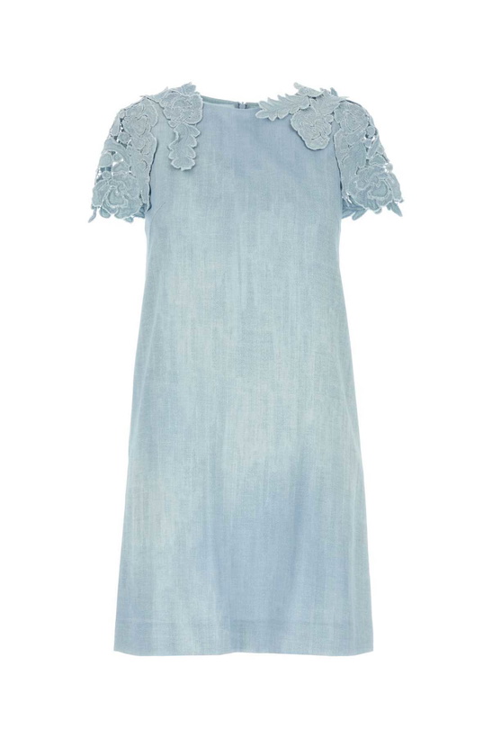 Photo: Ermanno Scervino Light Blue Viscose Mini Dress
