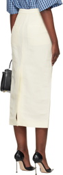 WILLY CHAVARRIA Off-White Tubo Midi Skirt