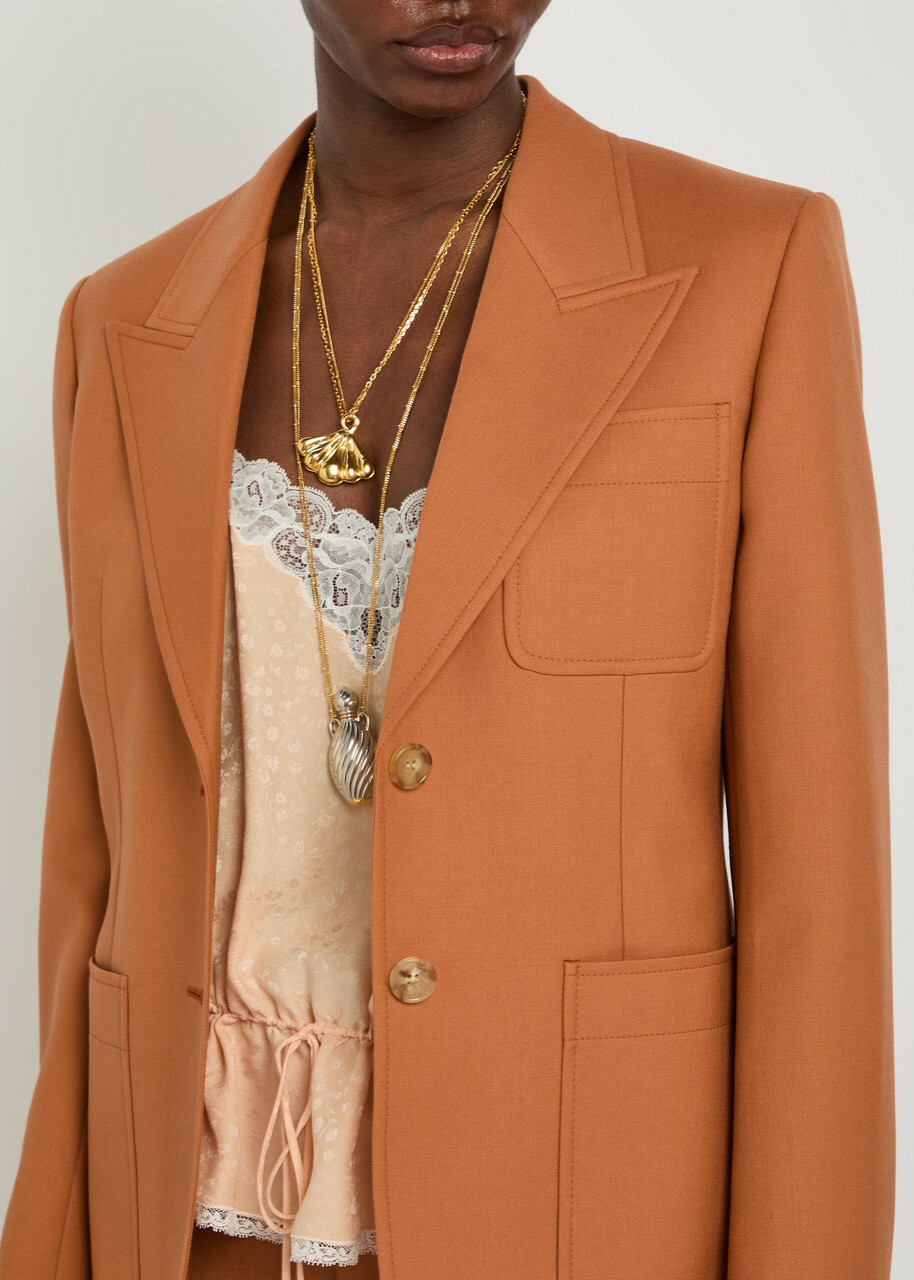 Chloe Wool Blazer Tan