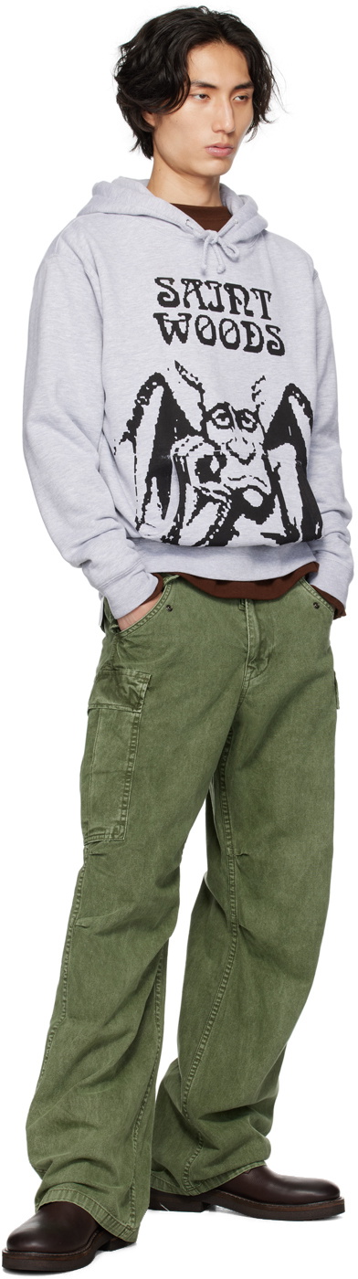 Saintwoods Gray SW Gargoyle Hoodie