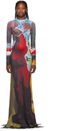Feben Multicolor Scales Maxi Dress
