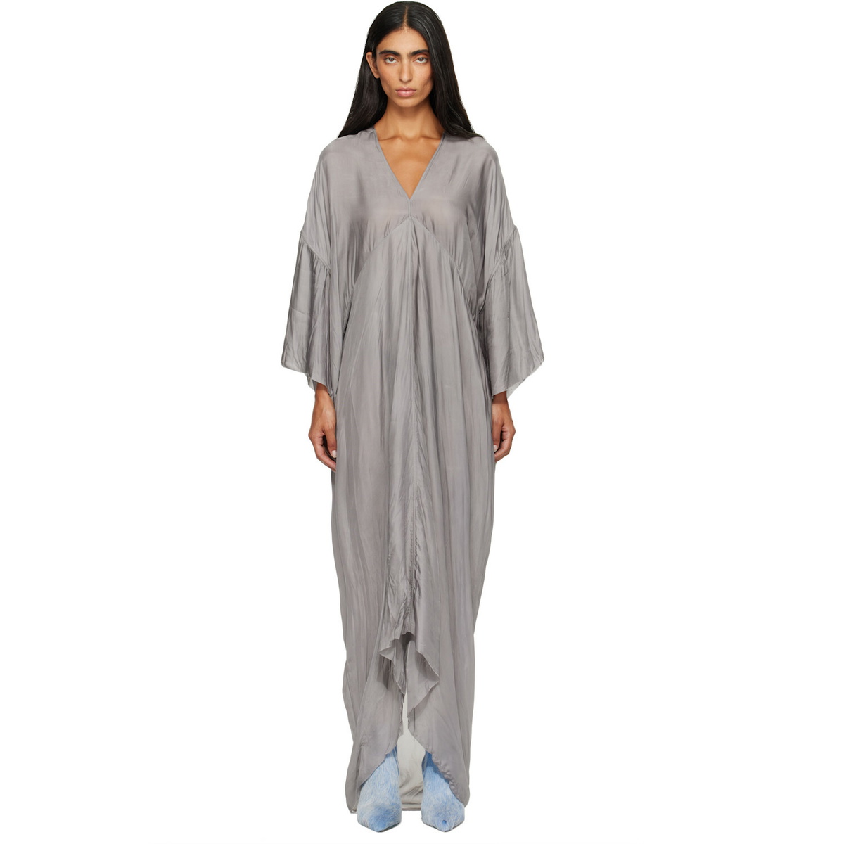 Rick Owens Gray Tower Tommykite Maxi Dress