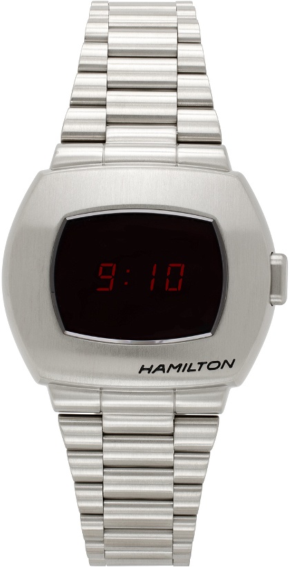 Photo: Hamilton Silver PSR Digital Quartz Watch