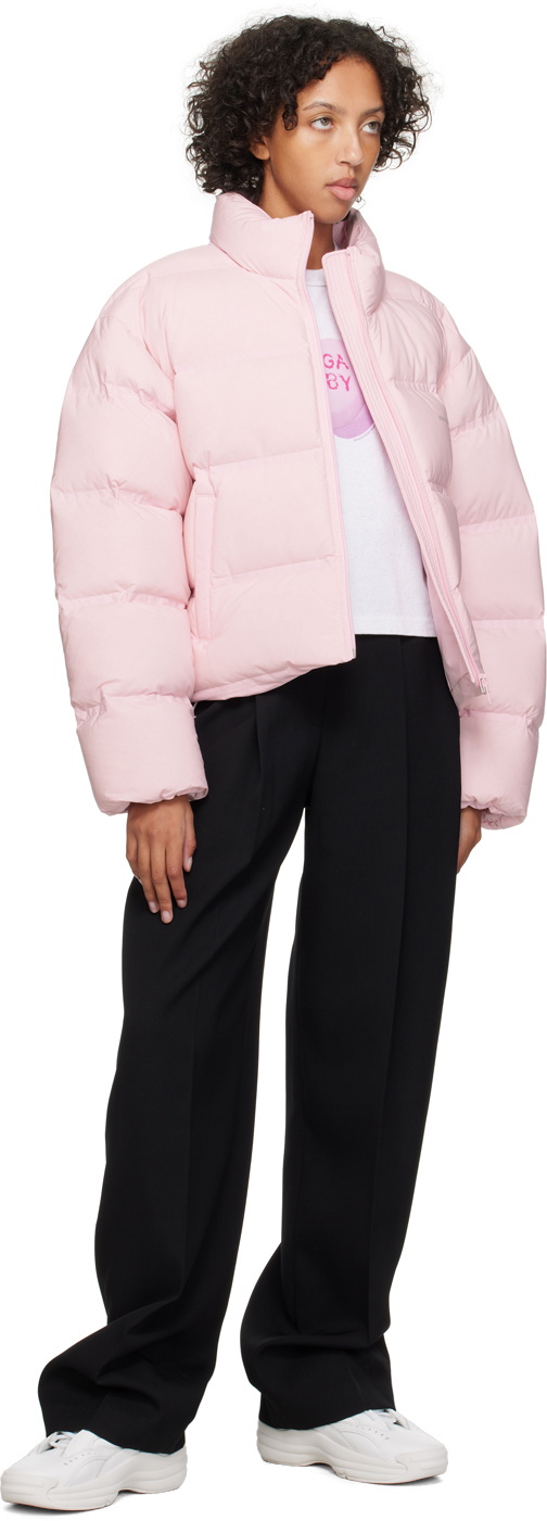 Alexander Wang Pink Cropped Down Jacket Alexander Wang