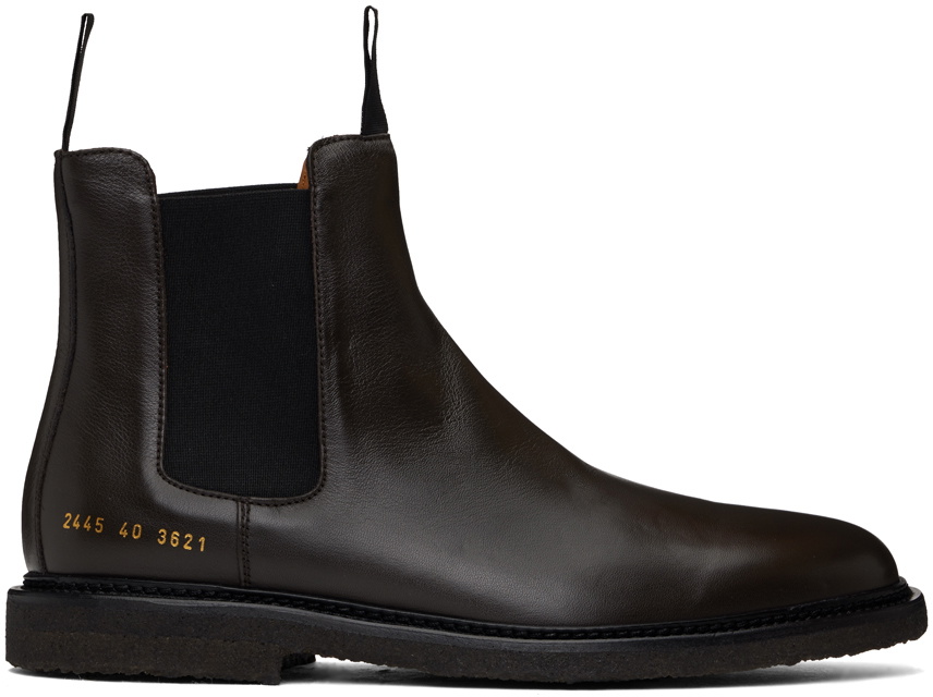 Common Projects Black Stamped Chelsea Boots Common Projects