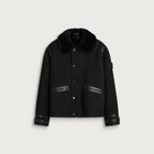 Stone Island Men's Ghost Suede Sheepskin Jacket in Black