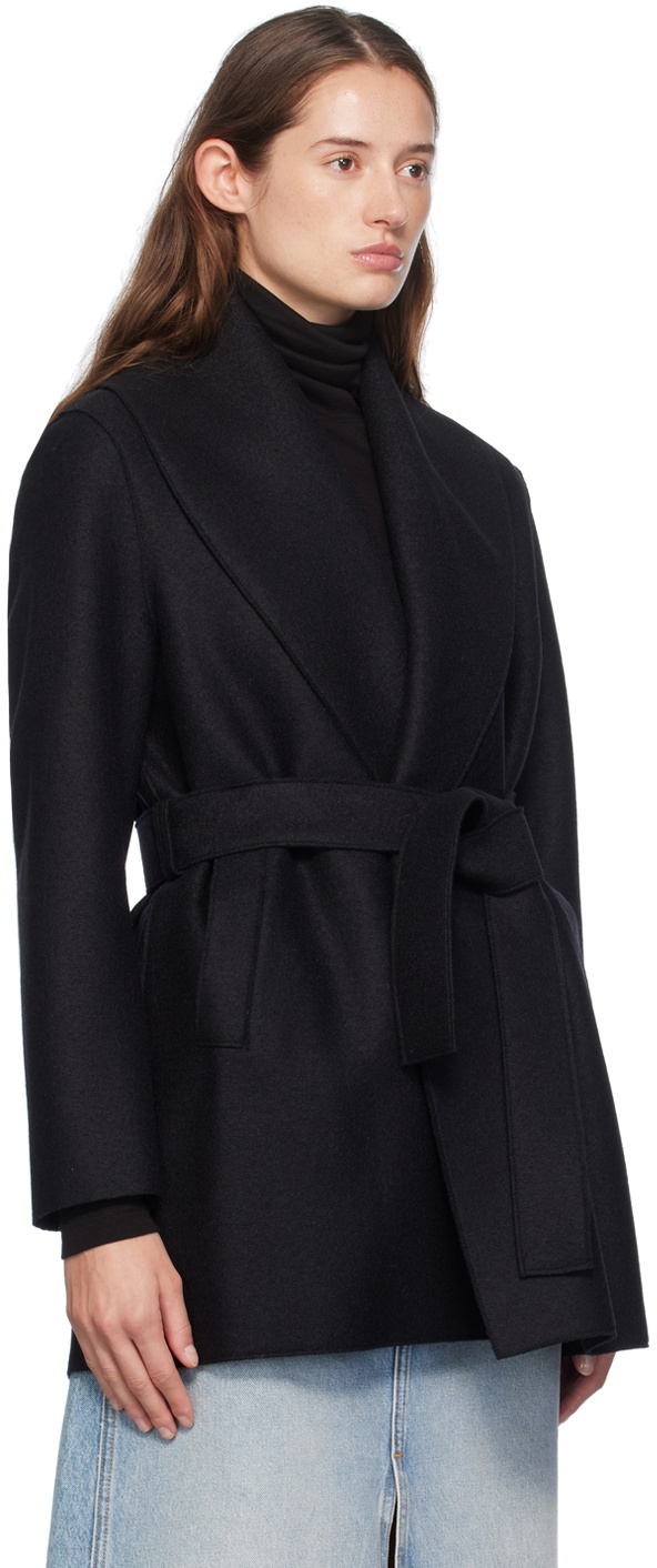 Harris Wharf London Black Belted Jacket