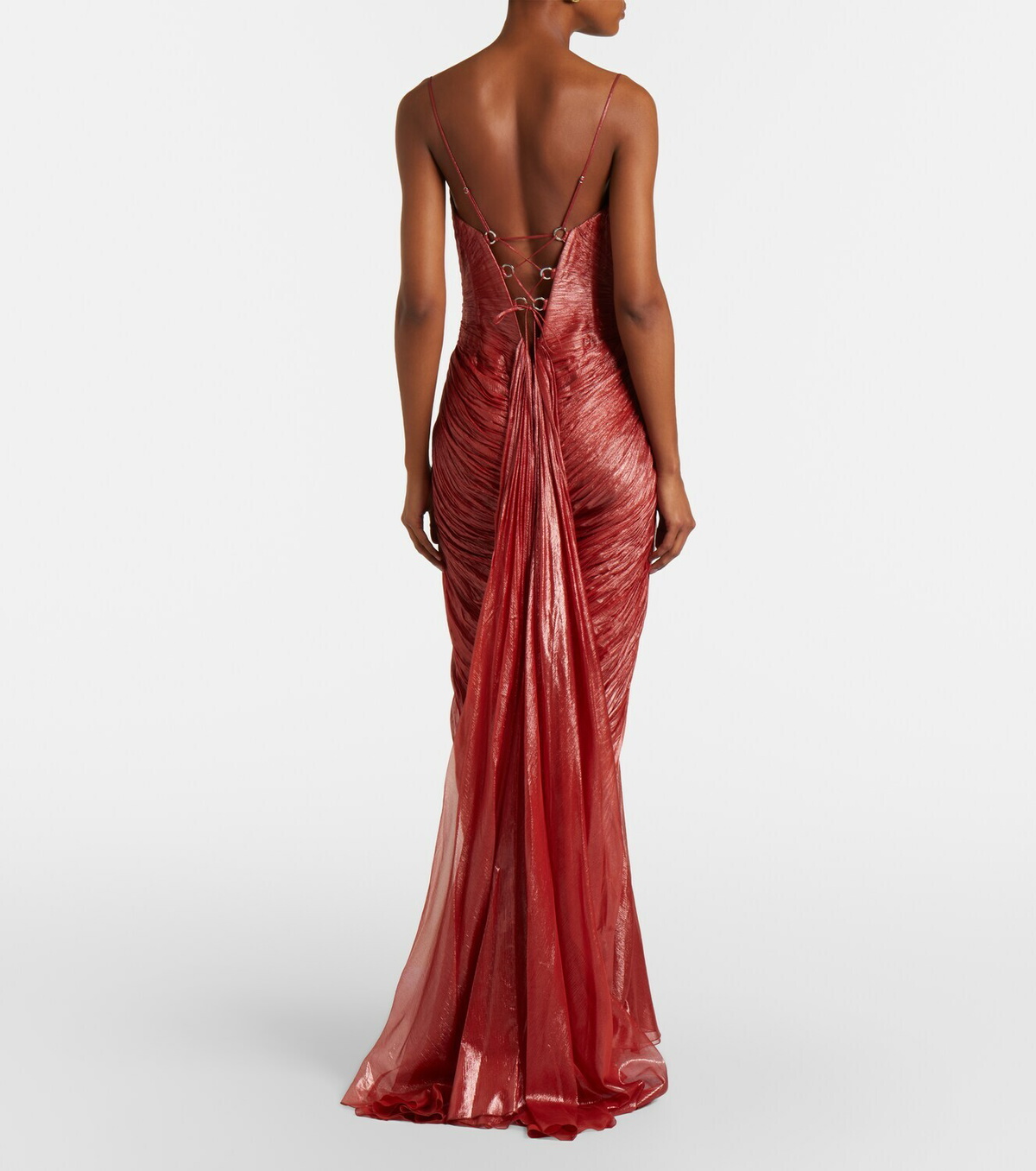 Maria Lucia Hohan Cecilia draped silk muslin bustier gown
