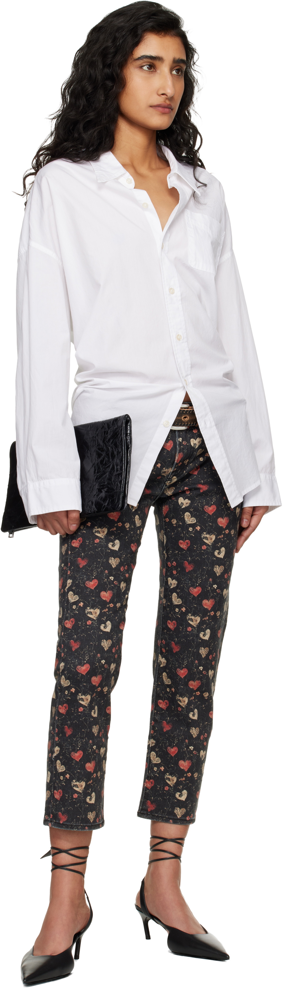 R13 Black Straight-Leg Boy Jeans