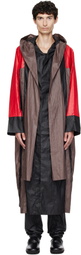Kiko Kostadinov Brown & Red Hertel Stripe Coat