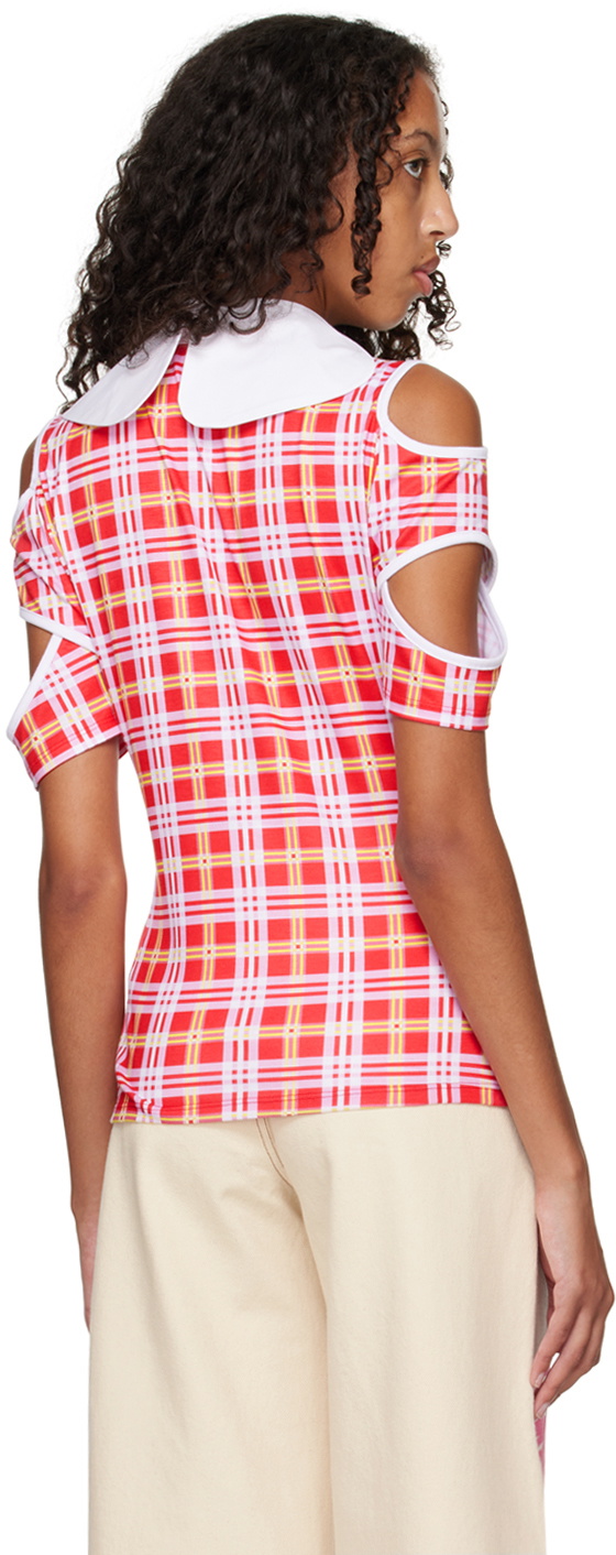 Chopova Lowena Red Rattler Tartan Polo Chopova Lowena