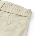 Lemaire - Wide-Leg Belted Denim Trousers - Neutrals