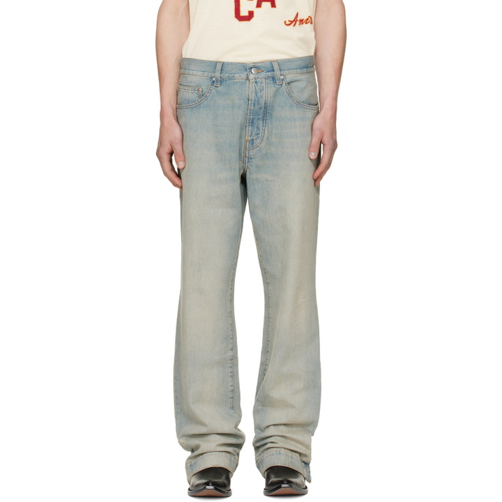 Photo: AMIRI Blue Straight Flare Jeans