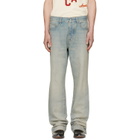 AMIRI Blue Straight Flare Jeans
